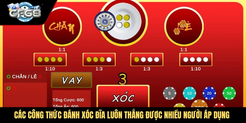 Các công thức đánh xóc đĩa luôn thắng được nhiều người áp dụng