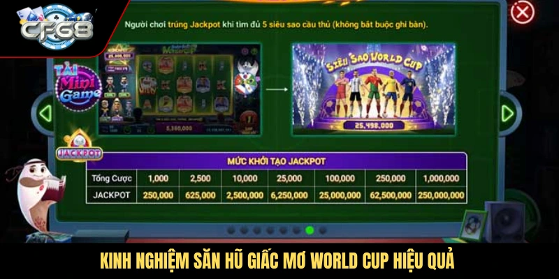 Kinh nghiệm săn hũ giấc mơ World Cup hiệu quả